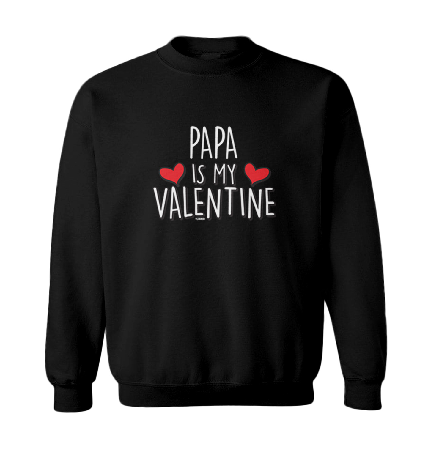 Papa Is My Valentine - Valentine's Day Love Heart Toddler Crewneck Sweater - Picture 2 of 8