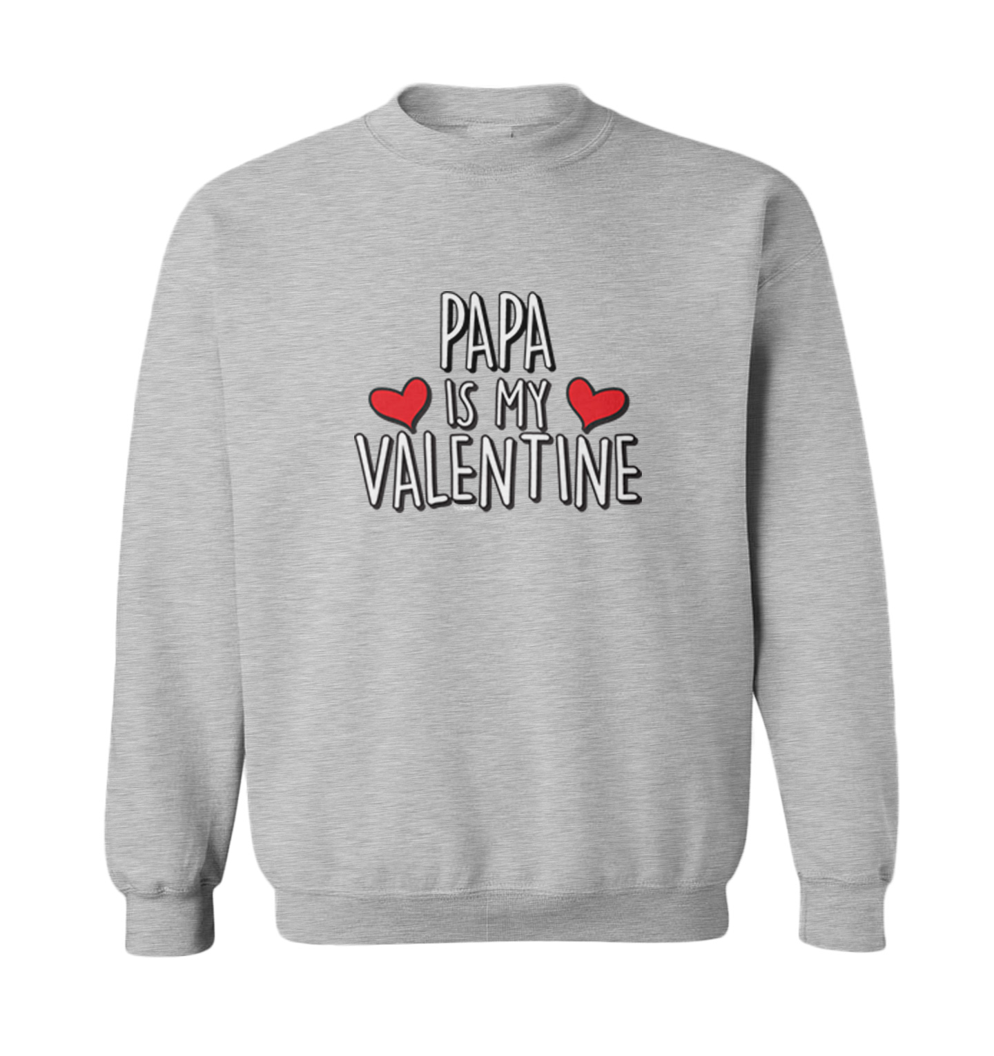 Papa Is My Valentine - Valentine's Day Love Heart Toddler Crewneck Sweater - Picture 4 of 8