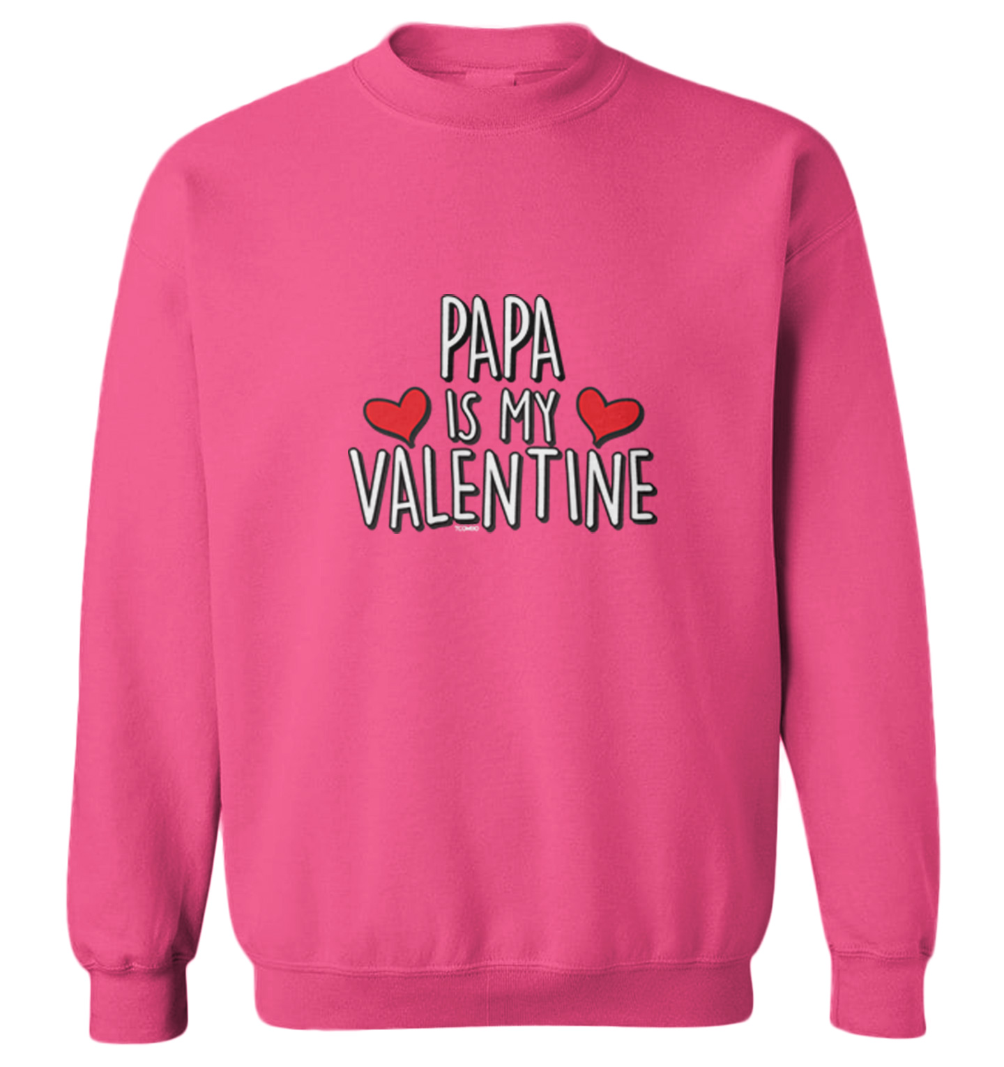 Papa Is My Valentine - Valentine's Day Love Heart Toddler Crewneck Sweater - Picture 6 of 8