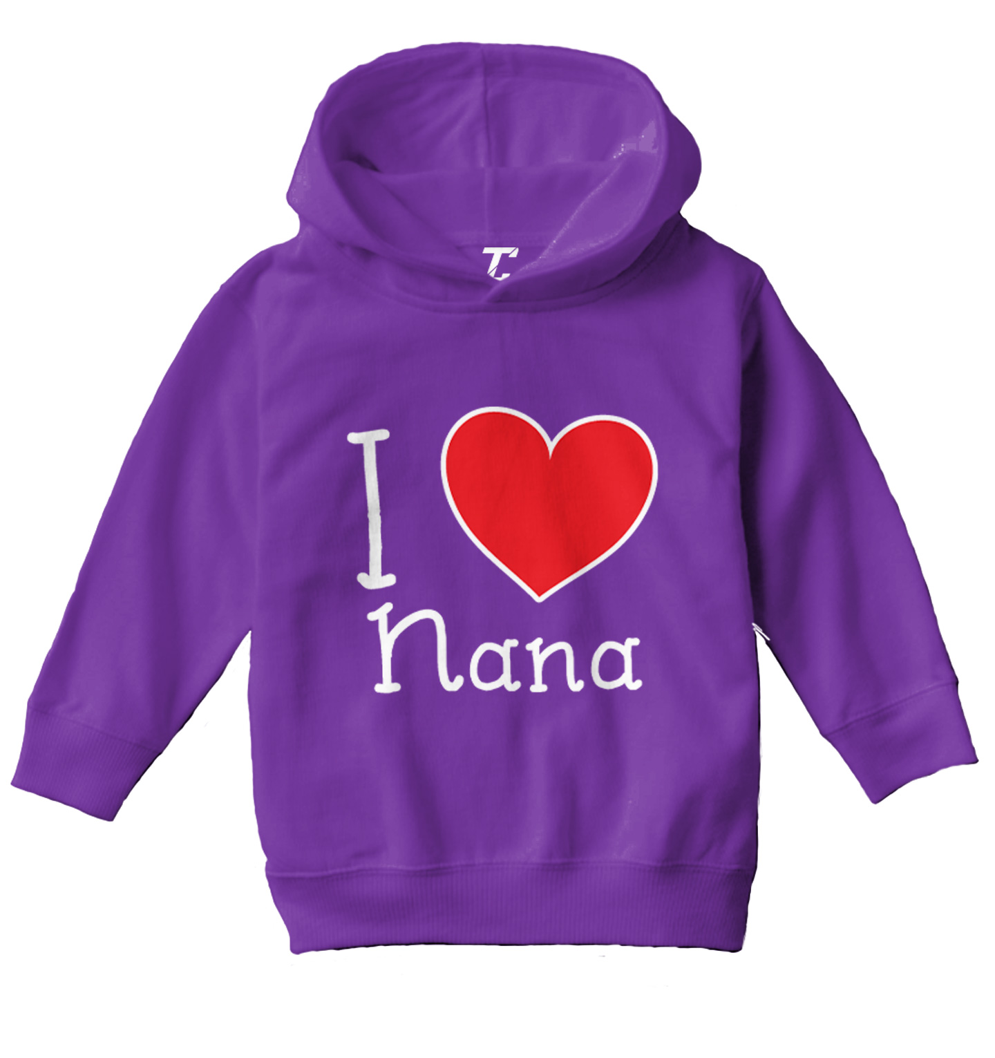 I Love Nana - Grandma Grammy Grandmother Cute Heart Toddler/Youth Hoodie - Picture 9 of 12