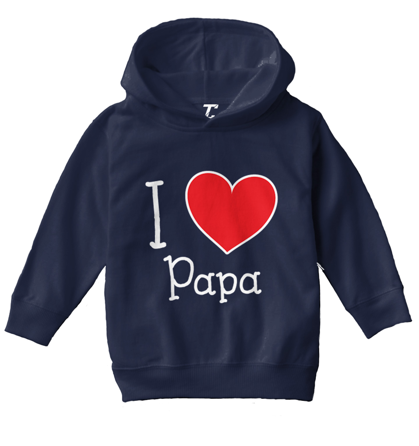 I Love My Papa - Valentine's Day Dad Father's Day Heart Toddler/Youth Hoodie - Picture 7 of 12