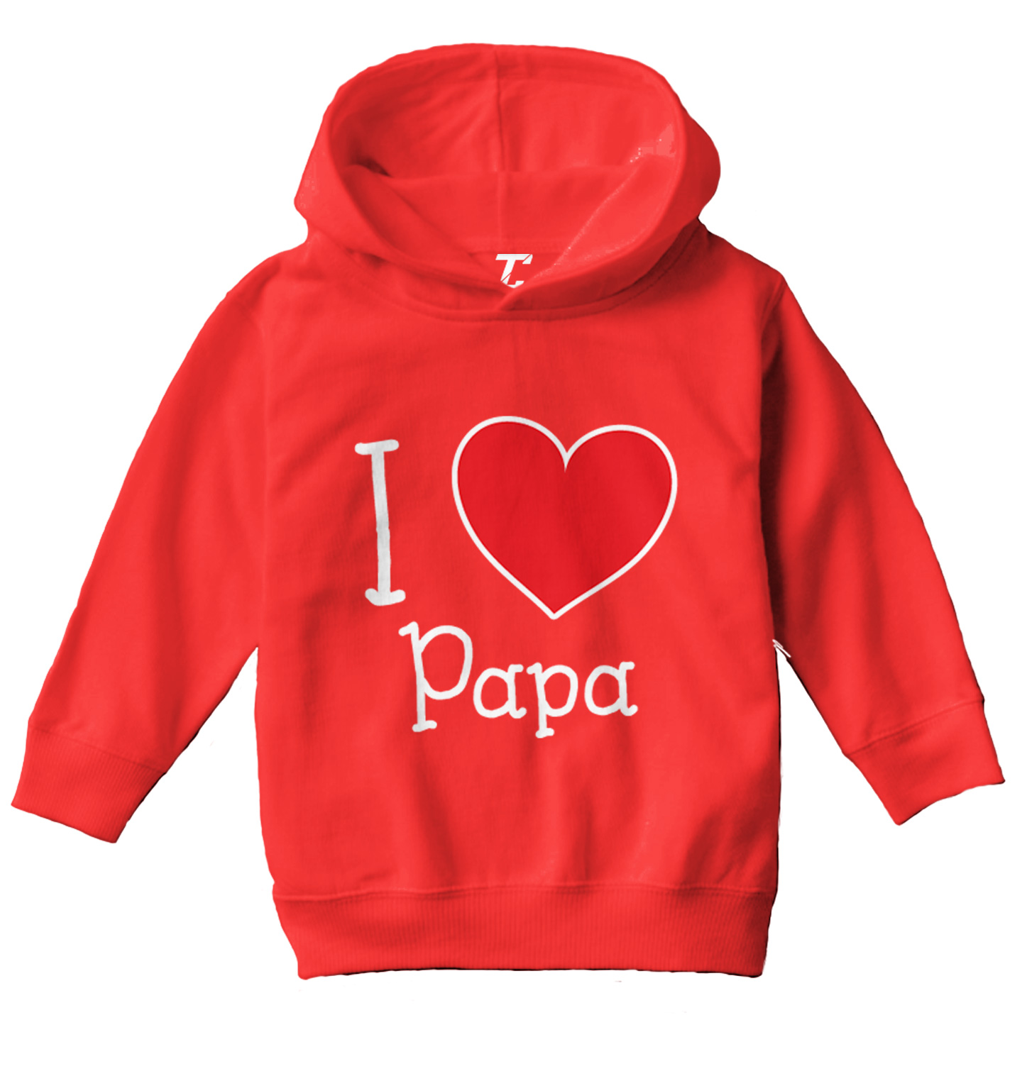 I Love My Papa - Valentine's Day Dad Father's Day Heart Toddler/Youth Hoodie - Picture 10 of 12