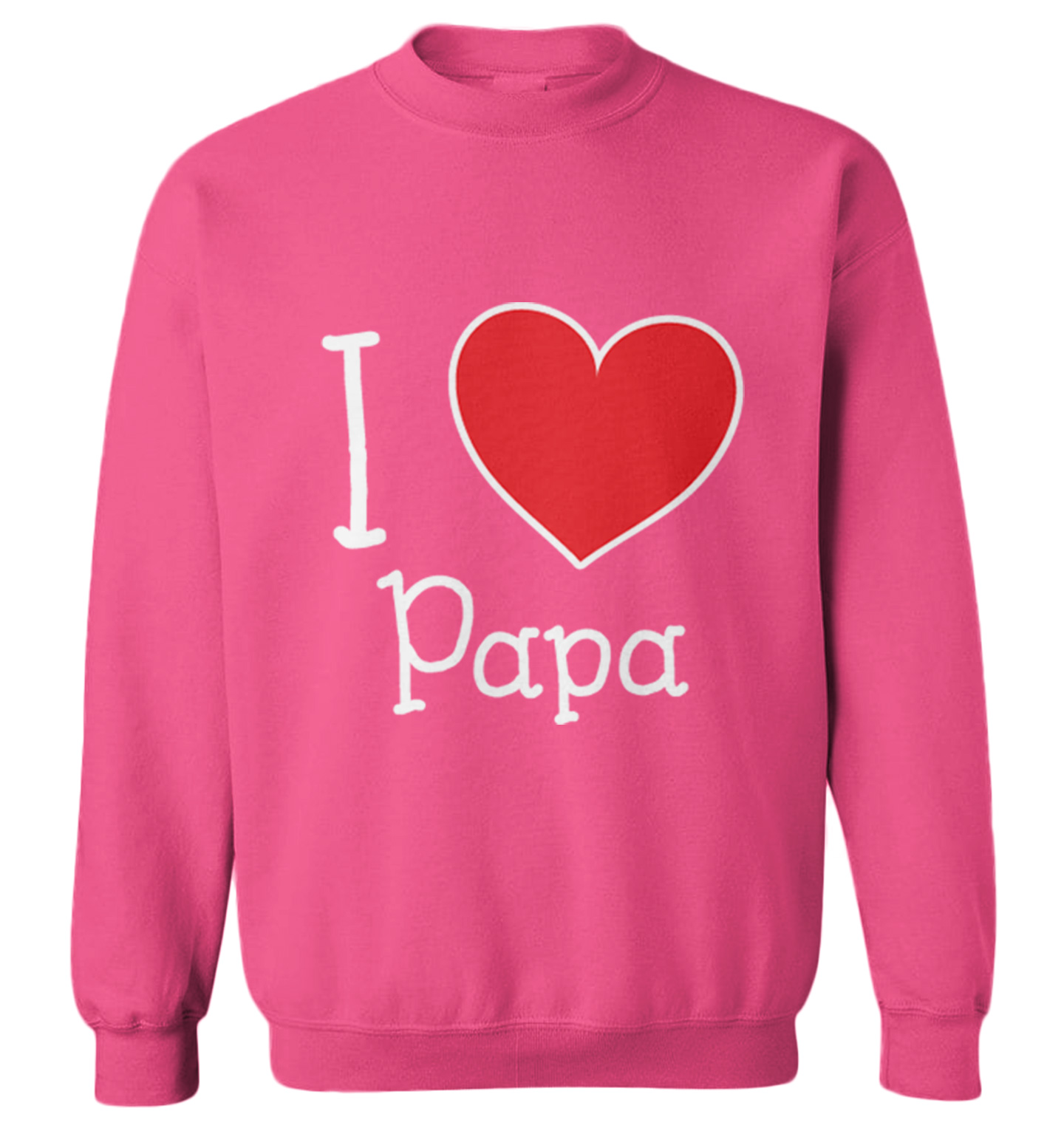 I Love My Papa - Valentine's Day Dad Father's Day Heart Toddler Crewneck Sweater - Picture 6 of 8