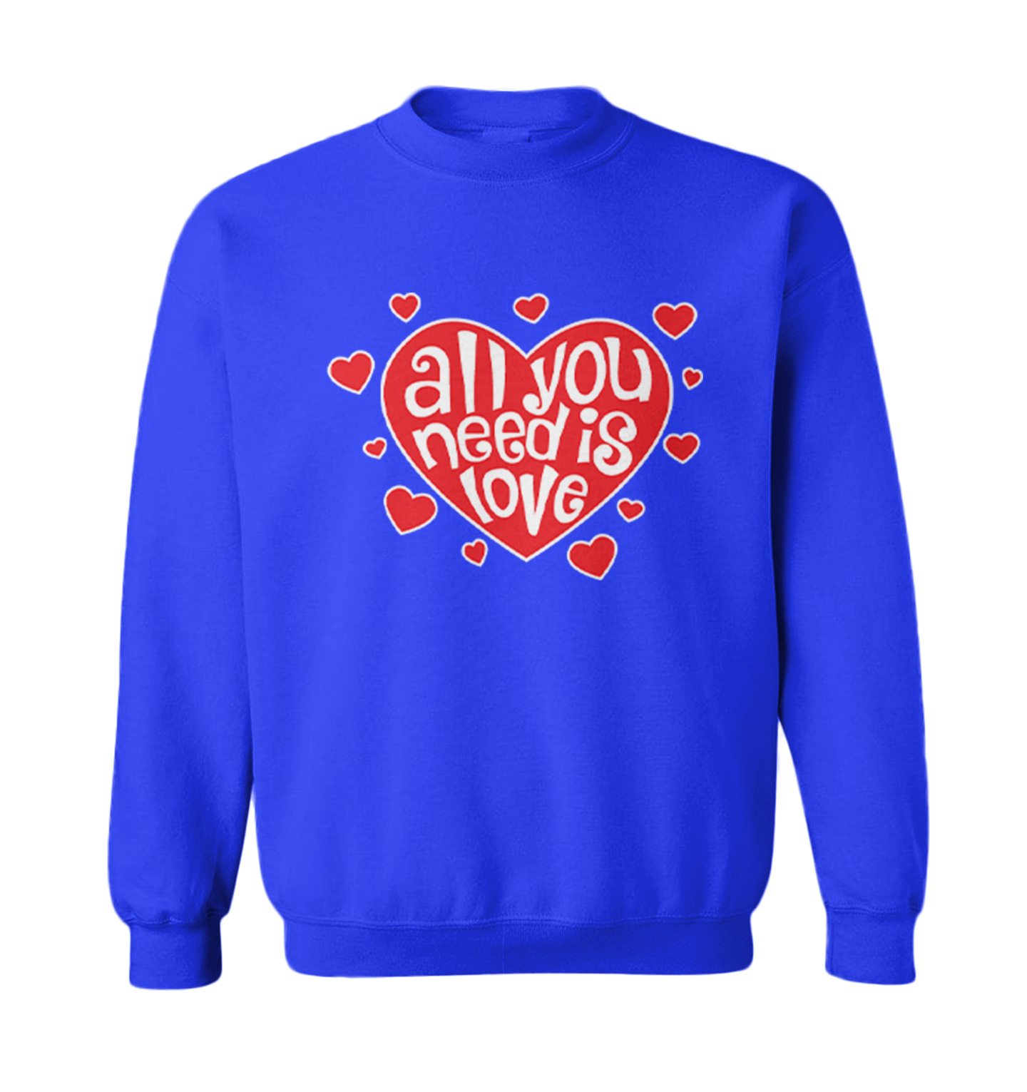 All You Need Is Love - Valentine's Day Heart Lyrics Toddler Crewneck Sweater - Picture 8 of 8