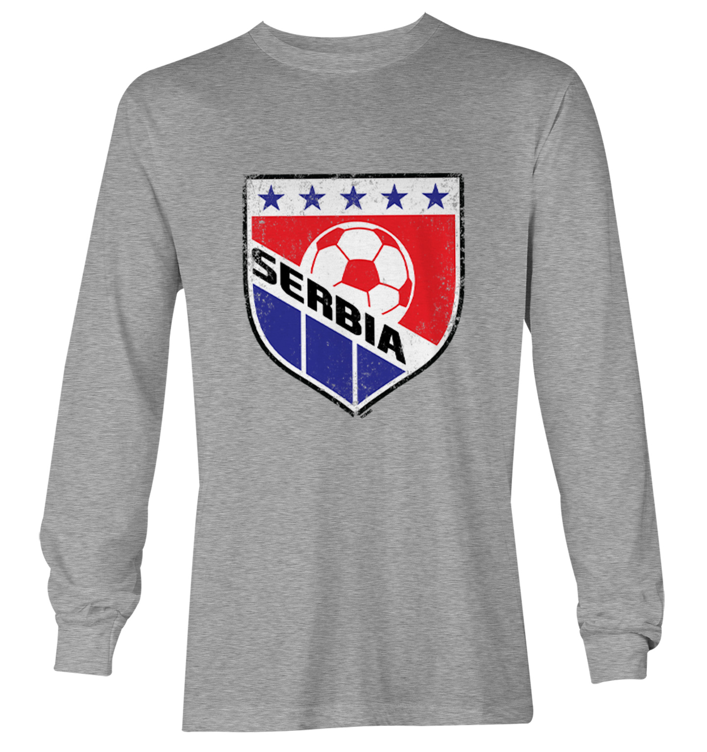 Serbia Soccer - Distressed Serbian Badge Proud Pride Youth T-Shirt - Picture 16 of 20