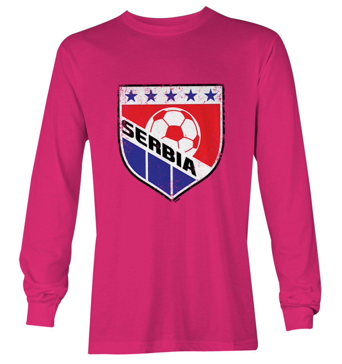 Serbia Soccer - Distressed Serbian Badge Proud Pride Youth T-Shirt - Picture 18 of 20