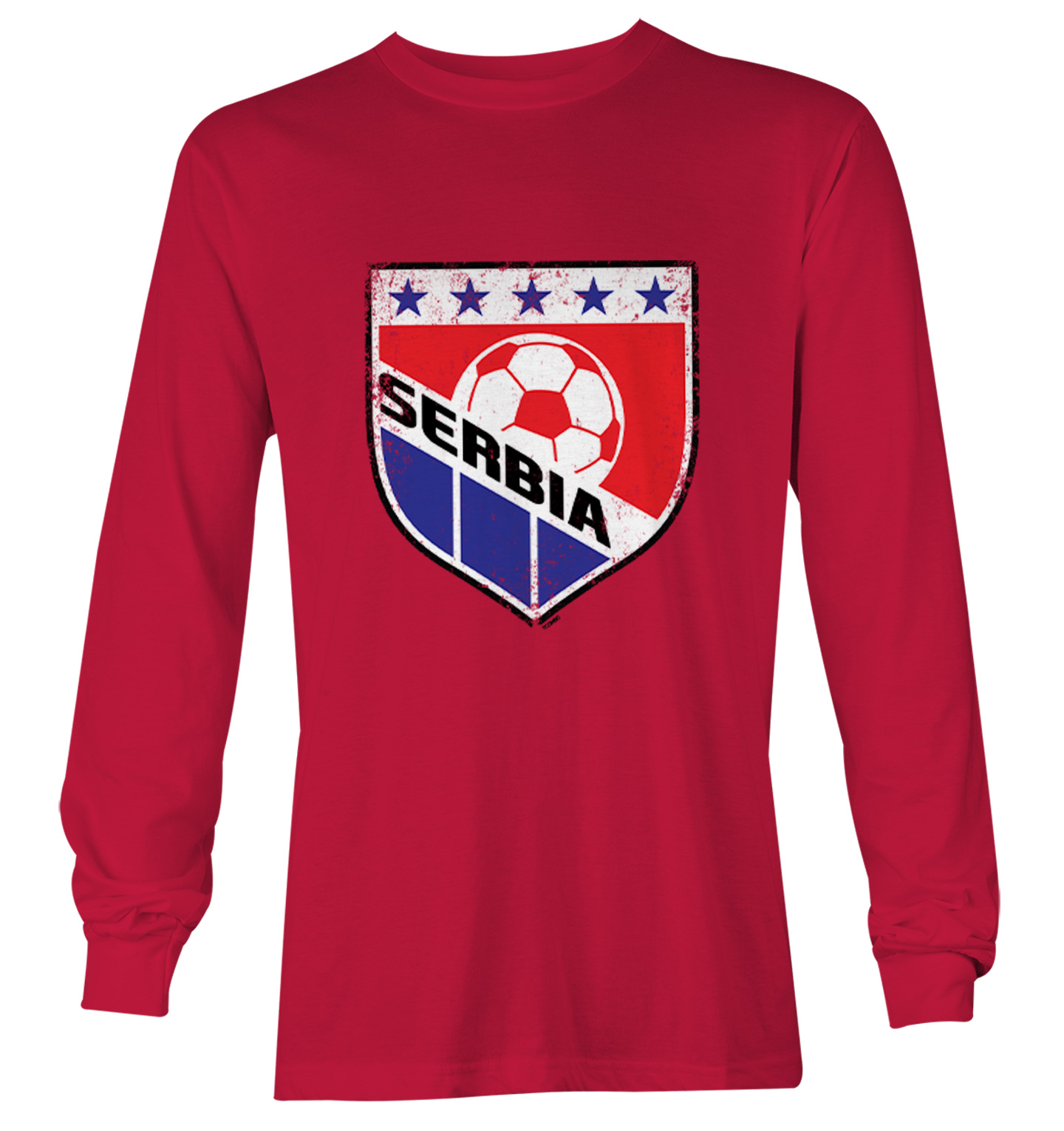 Serbia Soccer - Distressed Serbian Badge Proud Pride Youth T-Shirt - Picture 19 of 20
