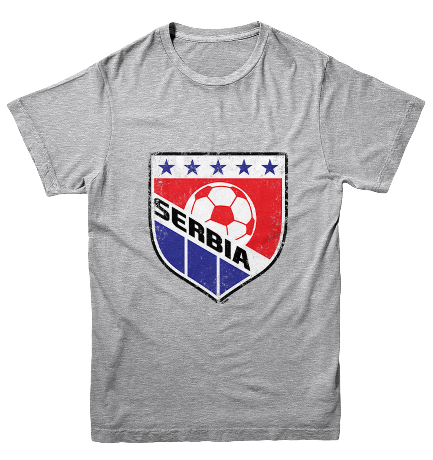 Serbia Soccer - Distressed Serbian Badge Proud Pride Youth T-Shirt - Picture 6 of 20