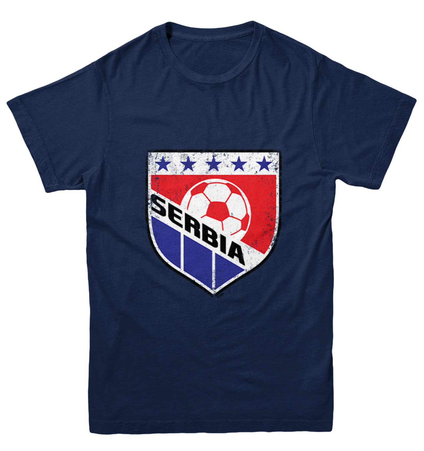 Serbia Soccer - Distressed Serbian Badge Proud Pride Youth T-Shirt - Picture 7 of 20