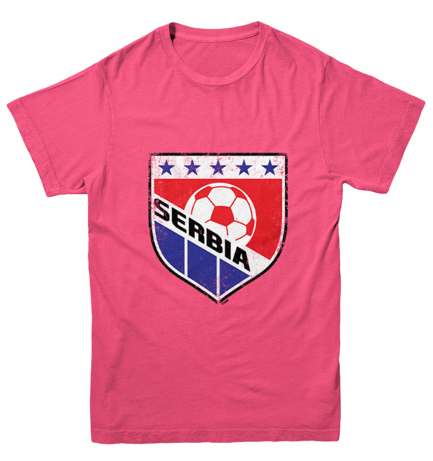 Serbia Soccer - Distressed Serbian Badge Proud Pride Youth T-Shirt - Picture 9 of 20