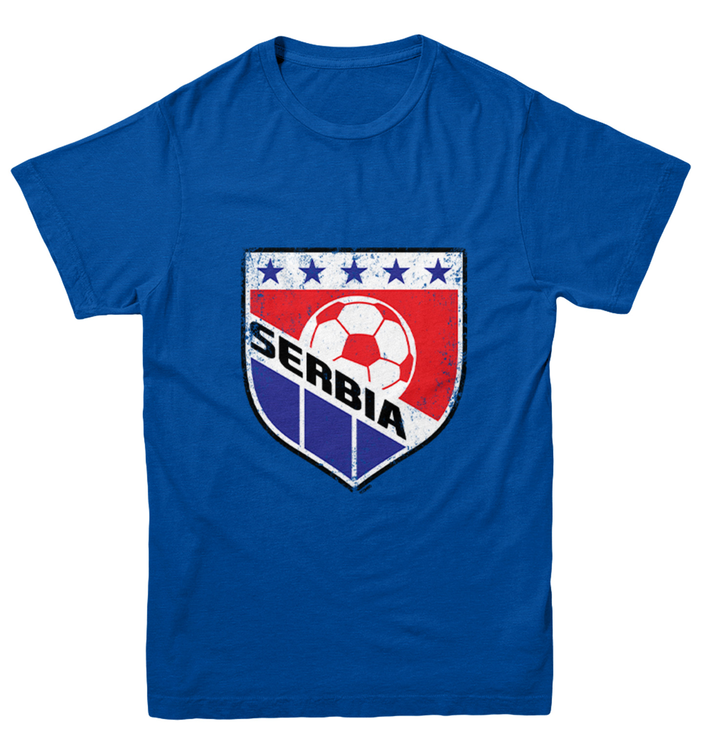 Serbia Soccer - Distressed Serbian Badge Proud Pride Youth T-Shirt - Picture 12 of 20