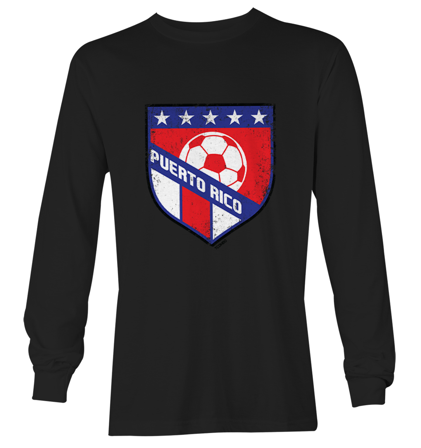 Puerto Rico Soccer - Distressed Puerto Rican Badge Youth T-Shirt - Picture 13 of 20