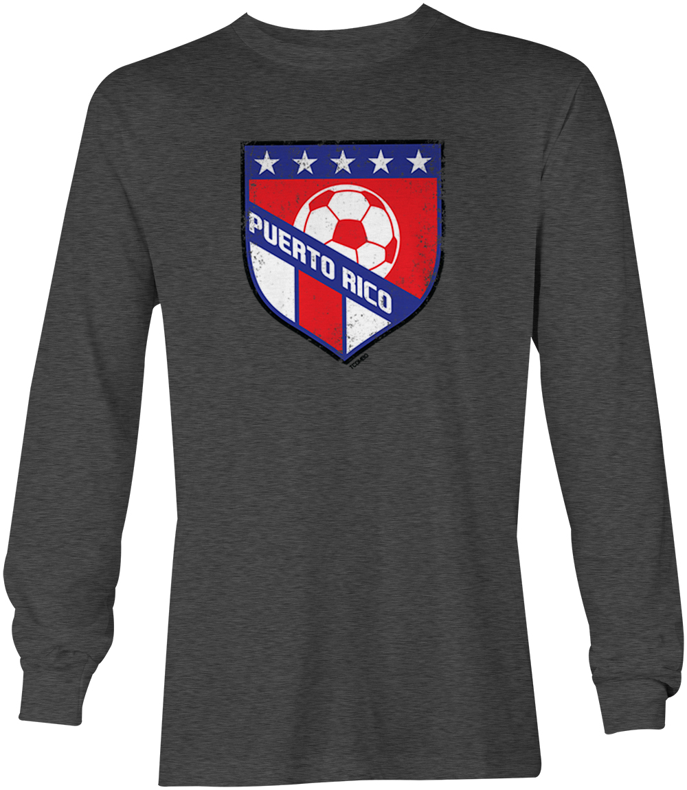 Puerto Rico Soccer - Distressed Puerto Rican Badge Youth T-Shirt - Picture 14 of 20