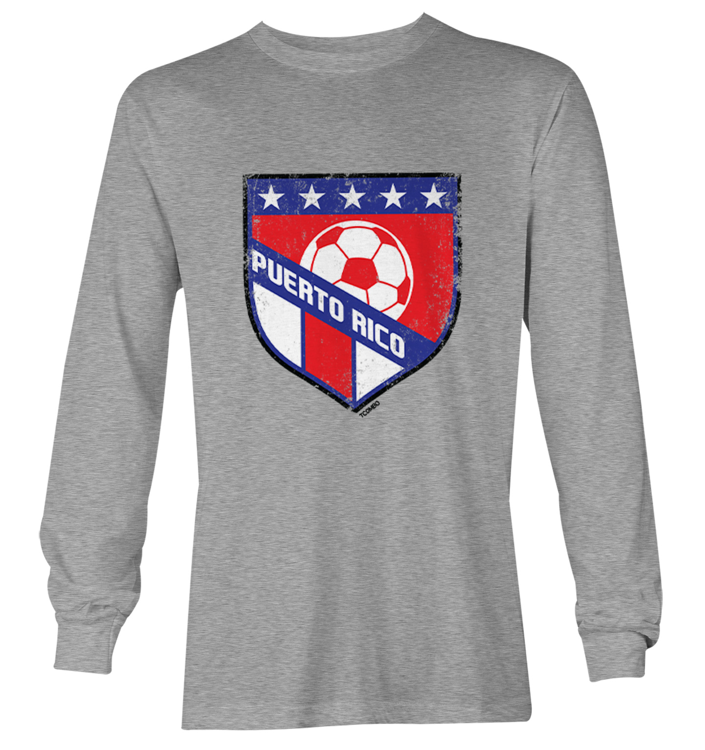 Puerto Rico Soccer - Distressed Puerto Rican Badge Youth T-Shirt - Picture 16 of 20