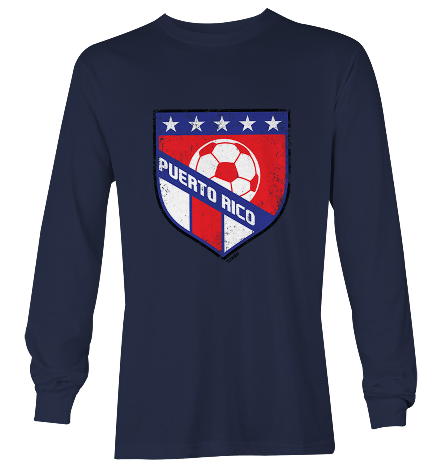 Puerto Rico Soccer - Distressed Puerto Rican Badge Youth T-Shirt - Picture 17 of 20