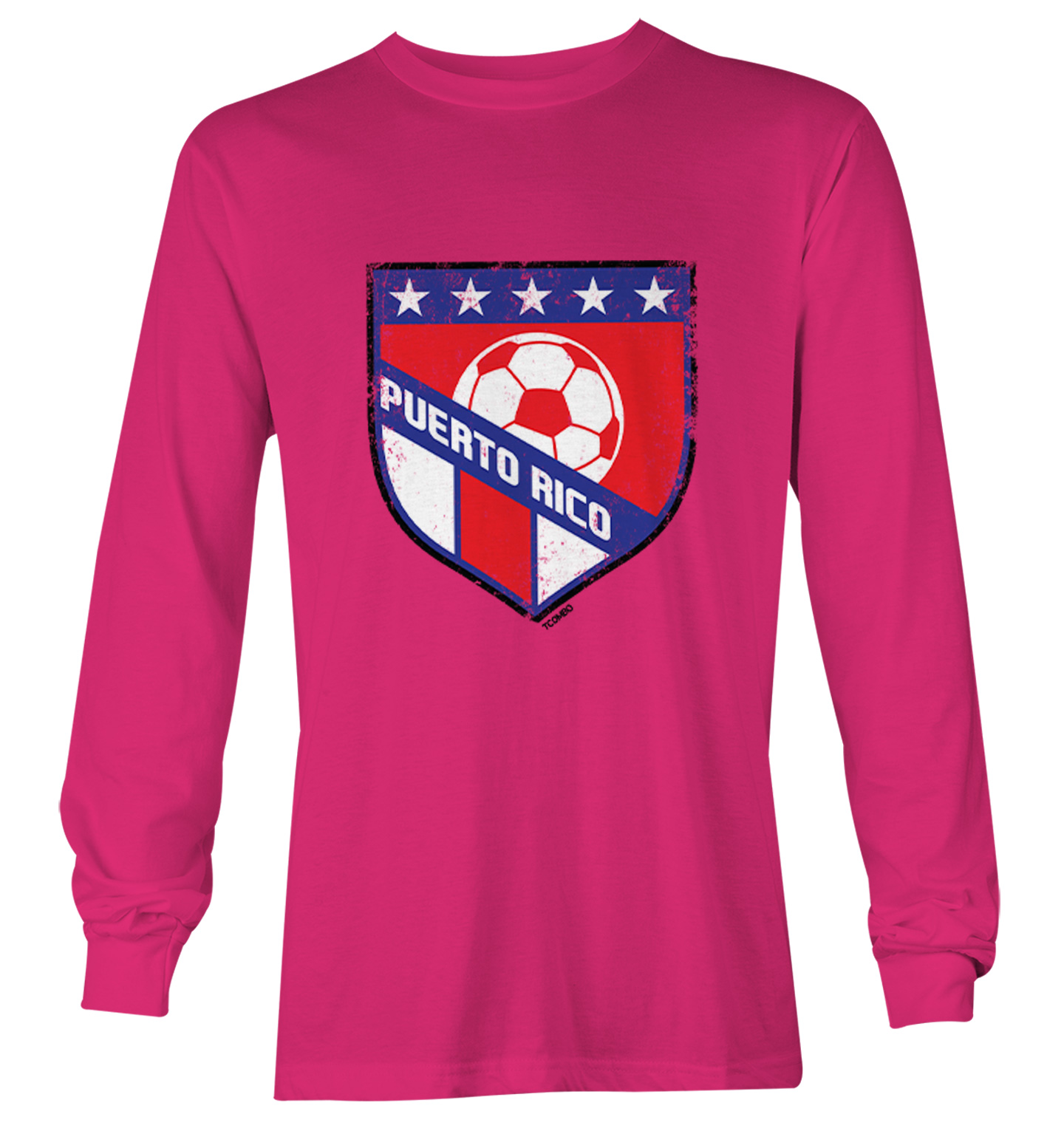 Puerto Rico Soccer - Distressed Puerto Rican Badge Youth T-Shirt - Picture 18 of 20