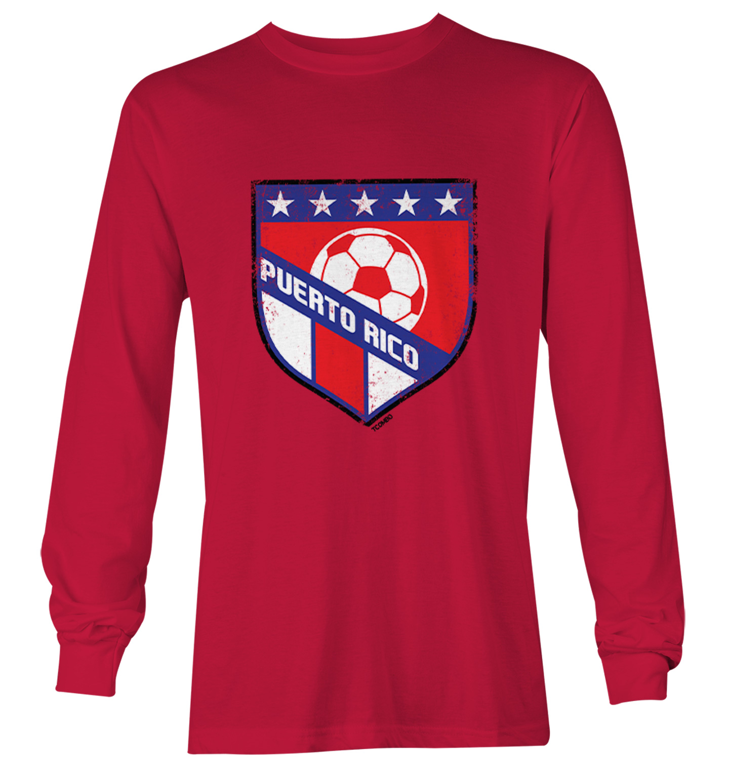Puerto Rico Soccer - Distressed Puerto Rican Badge Youth T-Shirt - Picture 19 of 20
