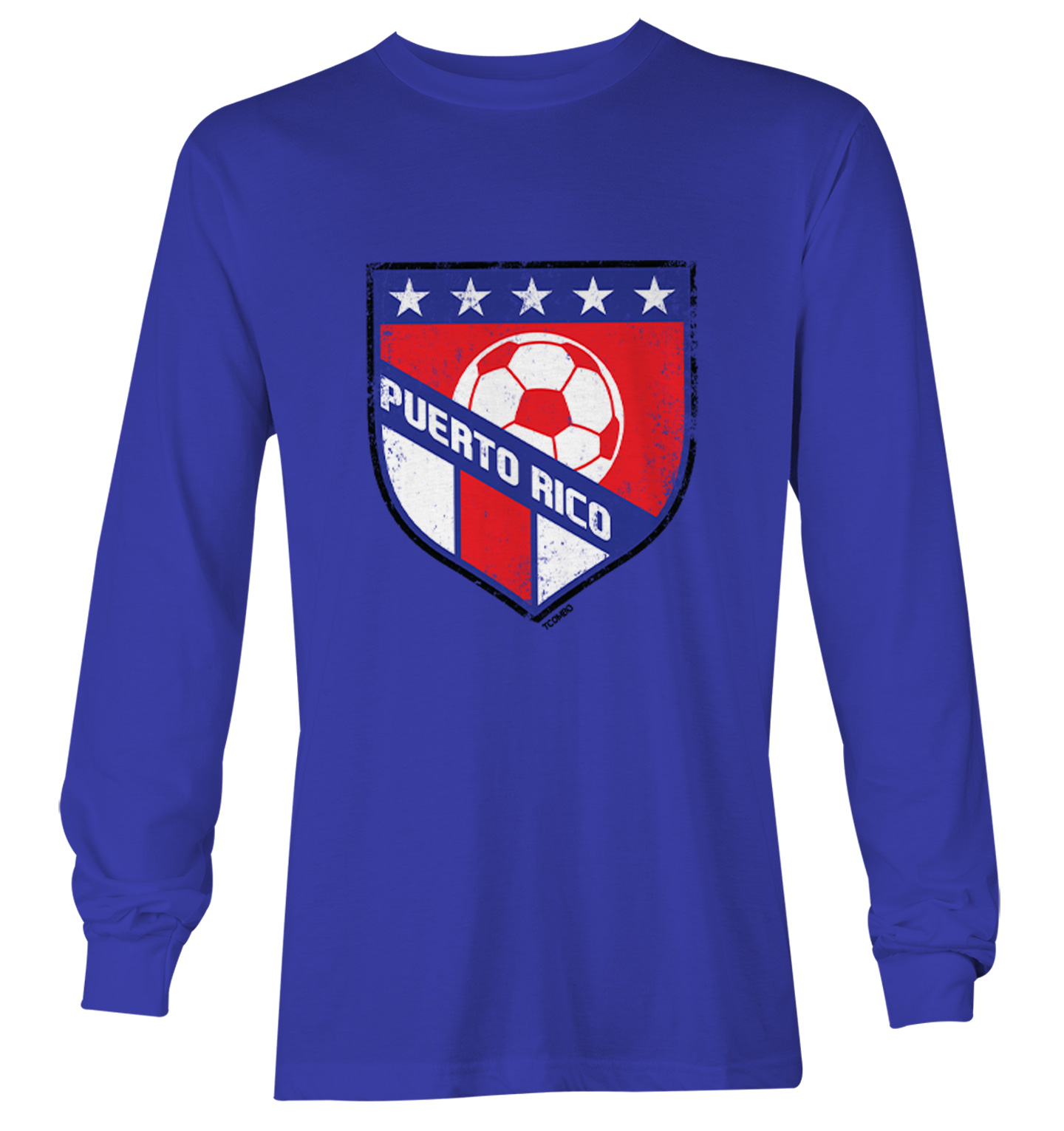 Puerto Rico Soccer - Distressed Puerto Rican Badge Youth T-Shirt - Picture 20 of 20