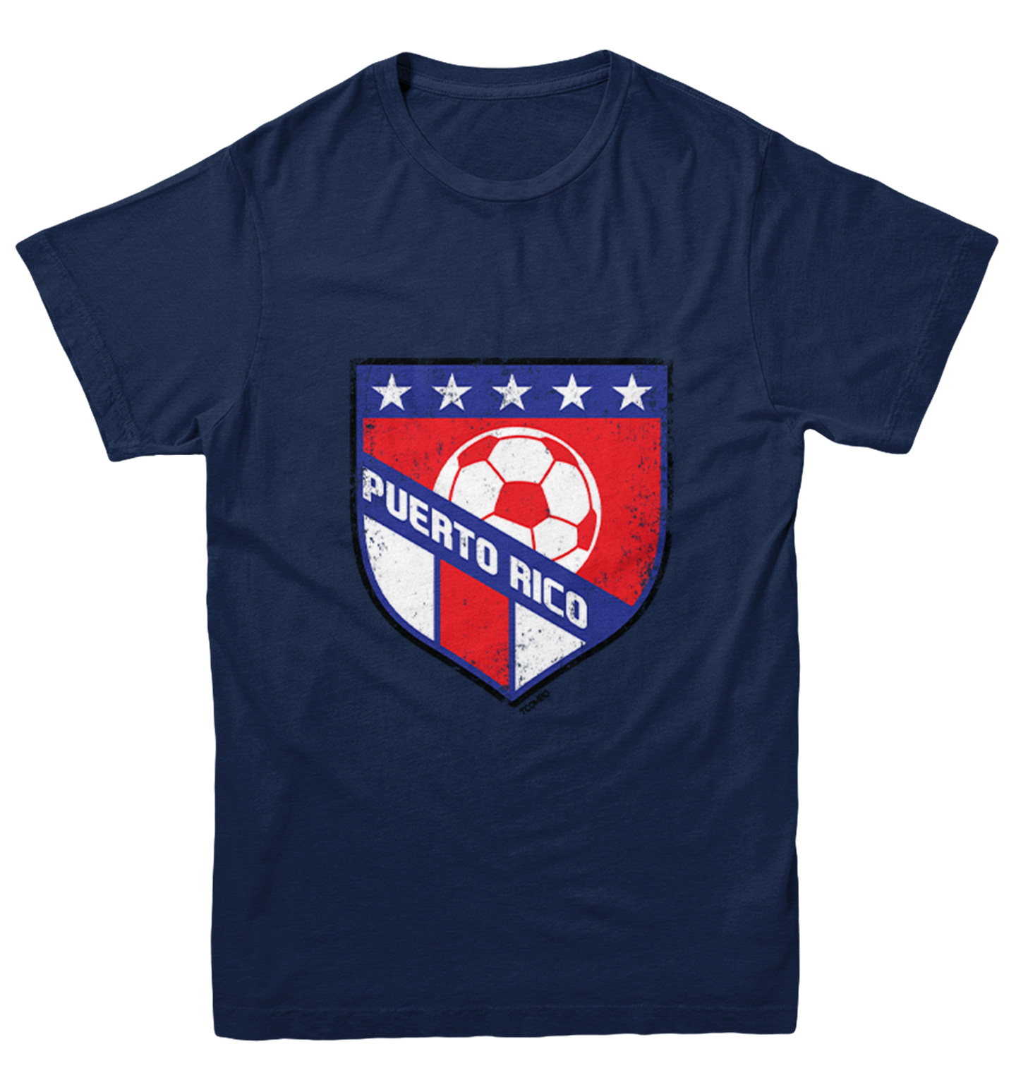 Puerto Rico Soccer - Distressed Puerto Rican Badge Youth T-Shirt - Picture 7 of 20