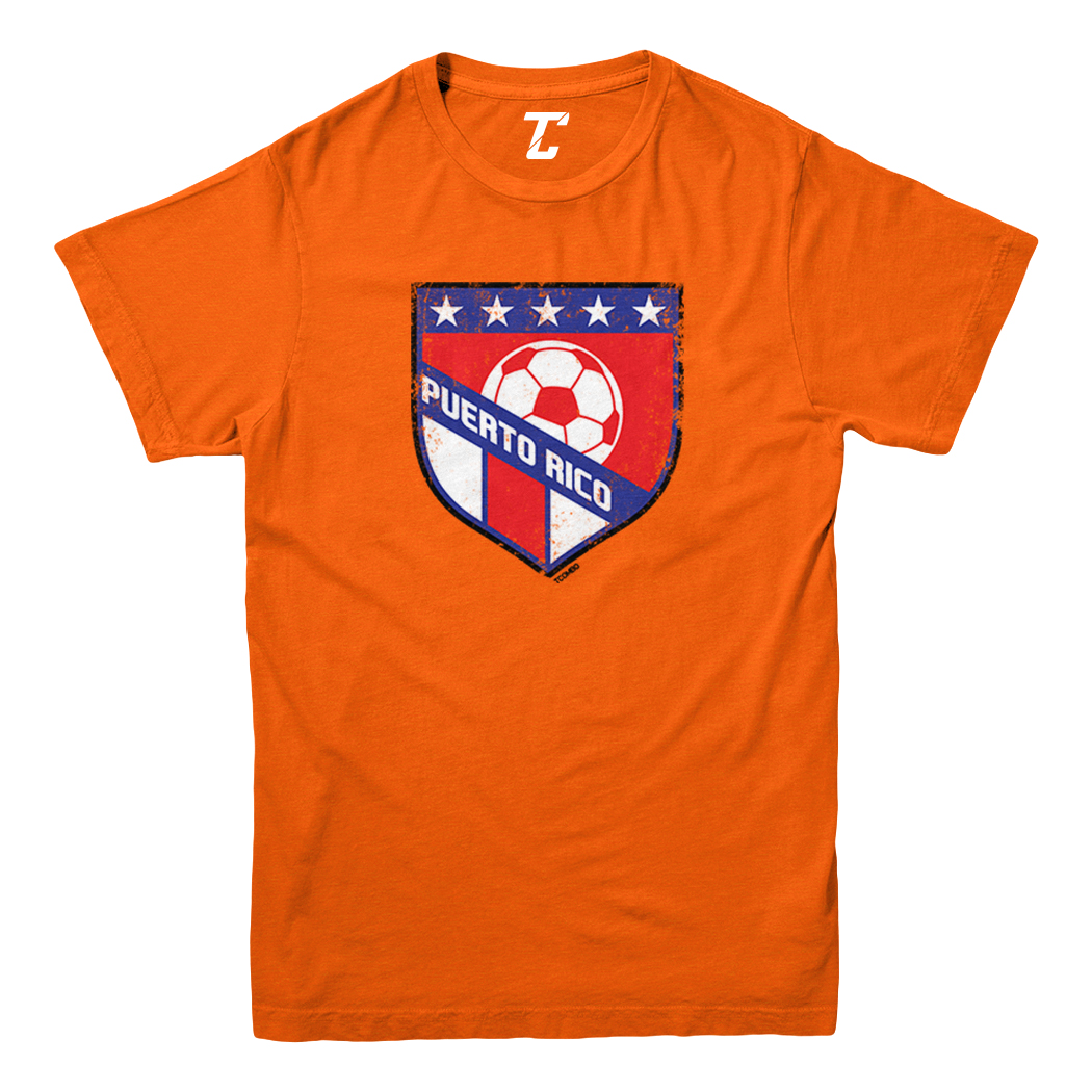 Puerto Rico Soccer - Distressed Puerto Rican Badge Youth T-Shirt - Picture 8 of 20