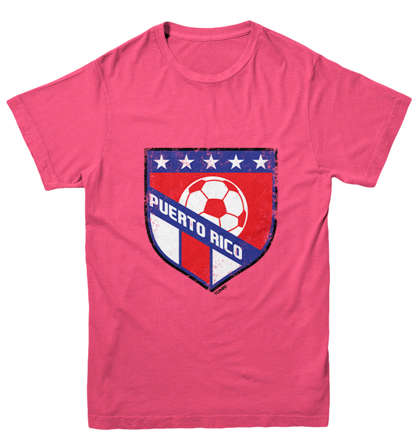 Puerto Rico Soccer - Distressed Puerto Rican Badge Youth T-Shirt - Picture 9 of 20