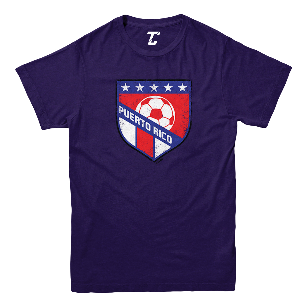 Puerto Rico Soccer - Distressed Puerto Rican Badge Youth T-Shirt - Picture 10 of 20