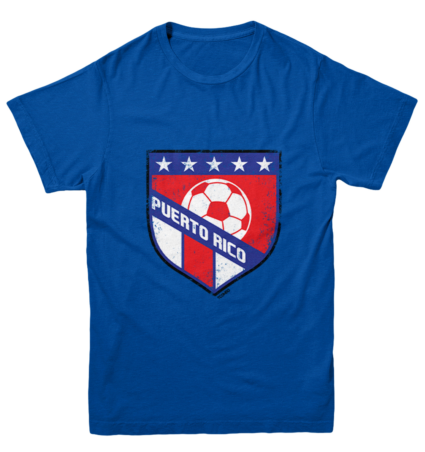 Puerto Rico Soccer - Distressed Puerto Rican Badge Youth T-Shirt - Picture 12 of 20