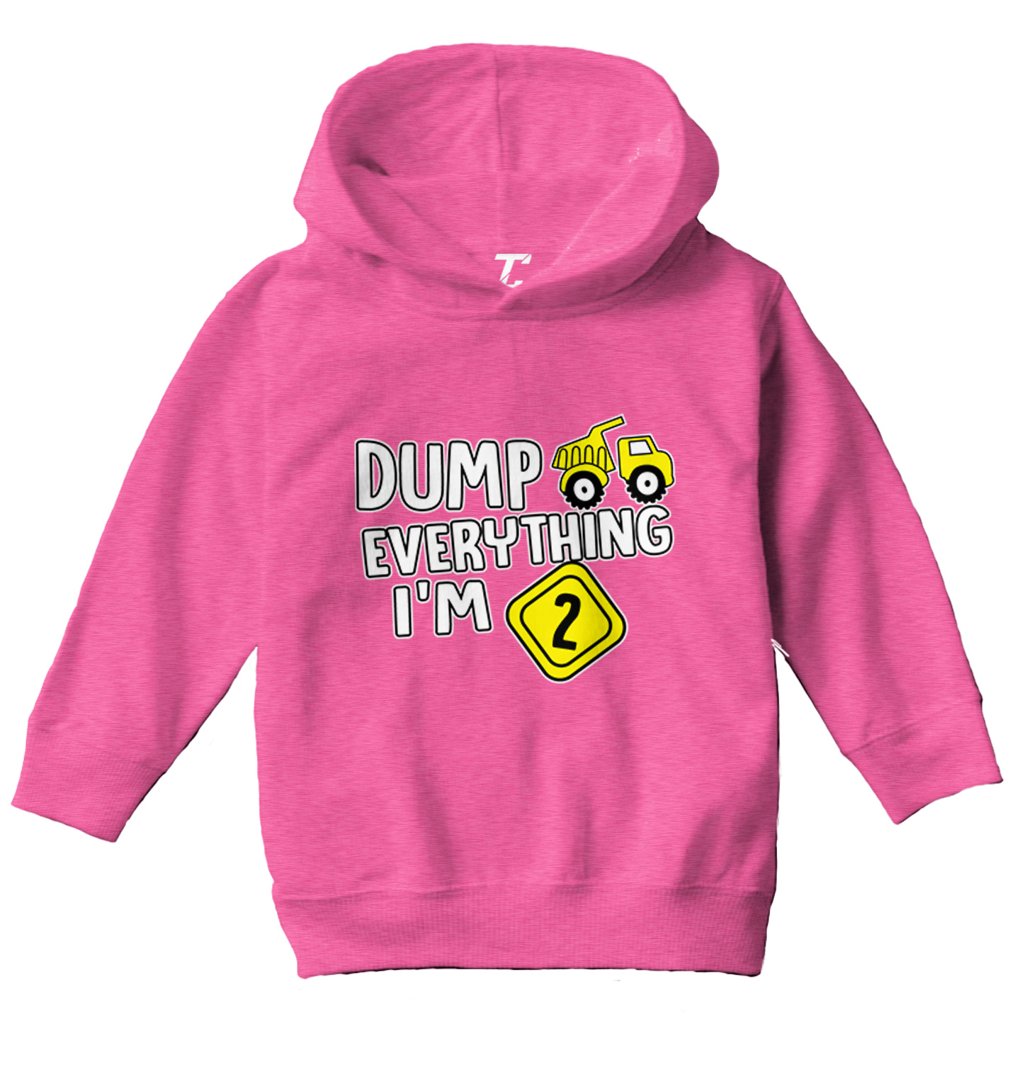 Dump Everything - I'm Two 2nd Birthday Party Shirt Toddler/Youth Hoodie - Picture 4 of 12