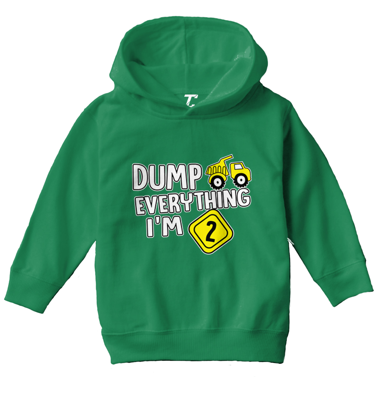 Dump Everything - I'm Two 2nd Birthday Party Shirt Toddler/Youth Hoodie - Picture 5 of 12