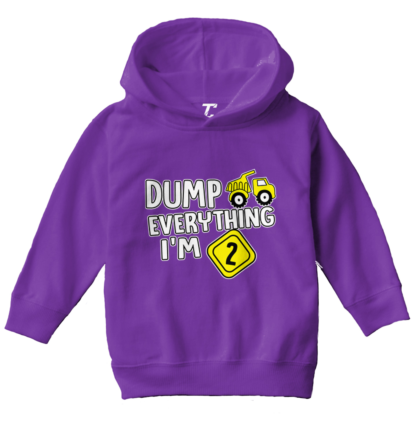 Dump Everything - I'm Two 2nd Birthday Party Shirt Toddler/Youth Hoodie - Picture 9 of 12