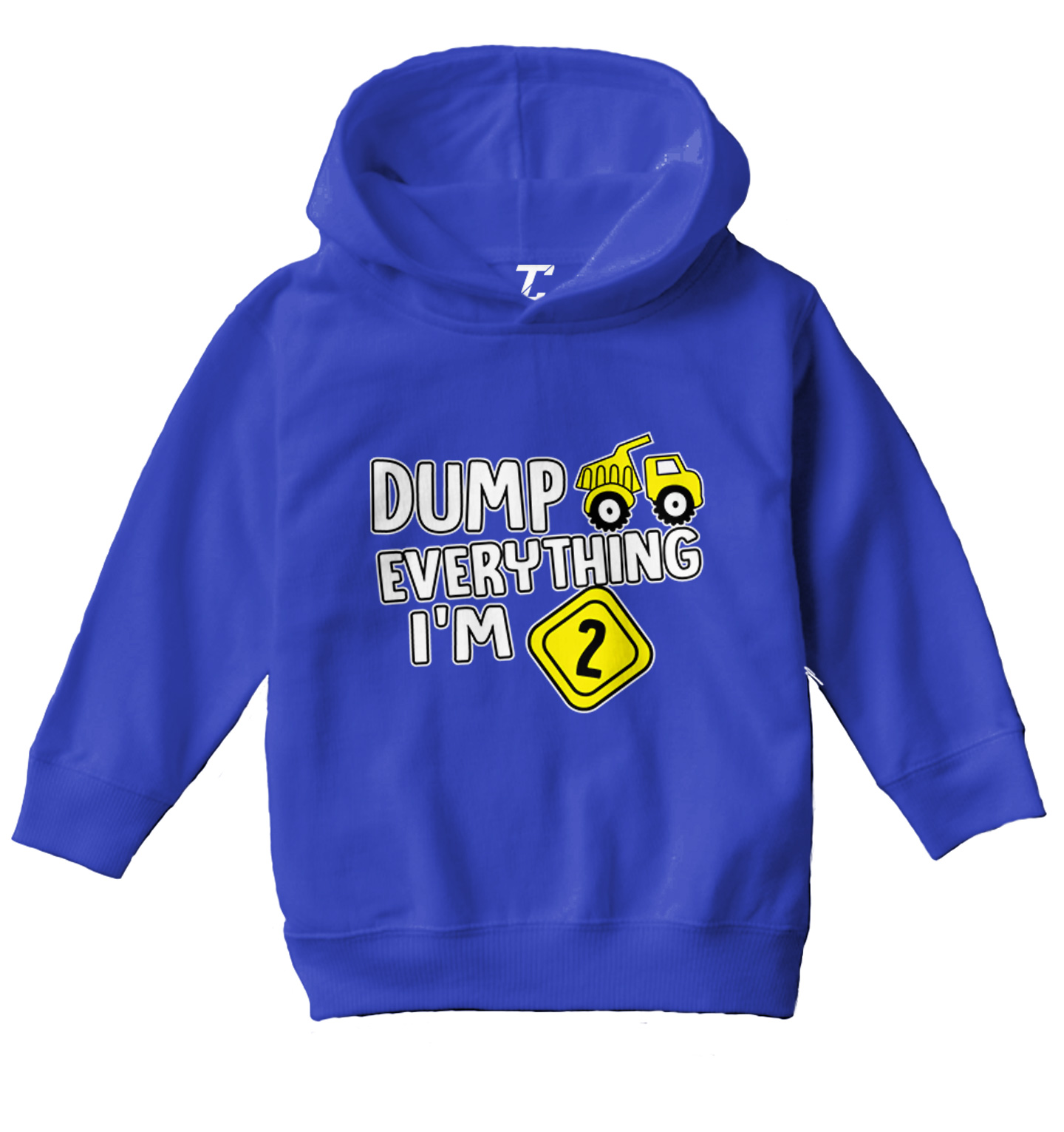 Dump Everything - I'm Two 2nd Birthday Party Shirt Toddler/Youth Hoodie - Picture 11 of 12