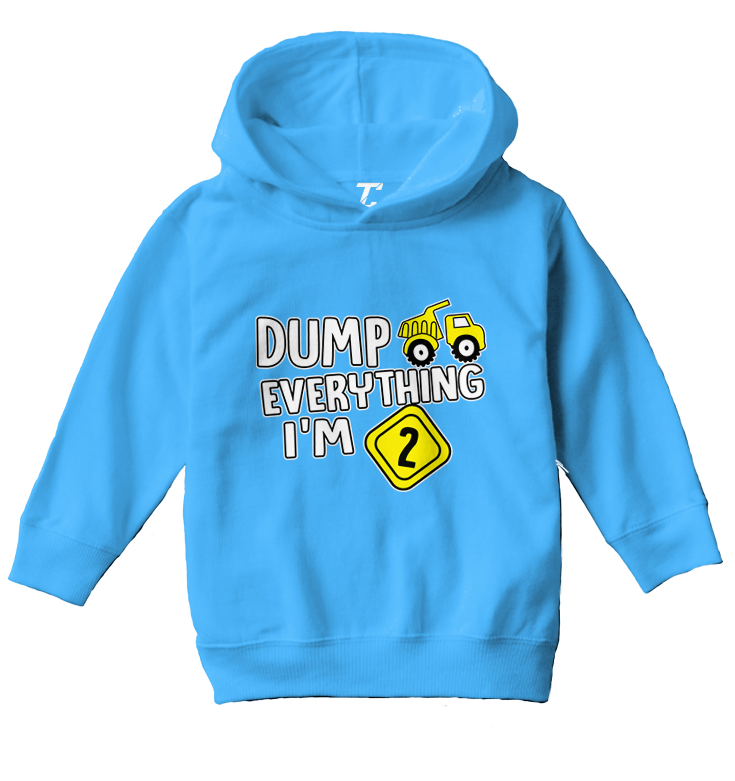 Dump Everything - I'm Two 2nd Birthday Party Shirt Toddler/Youth Hoodie - Picture 12 of 12