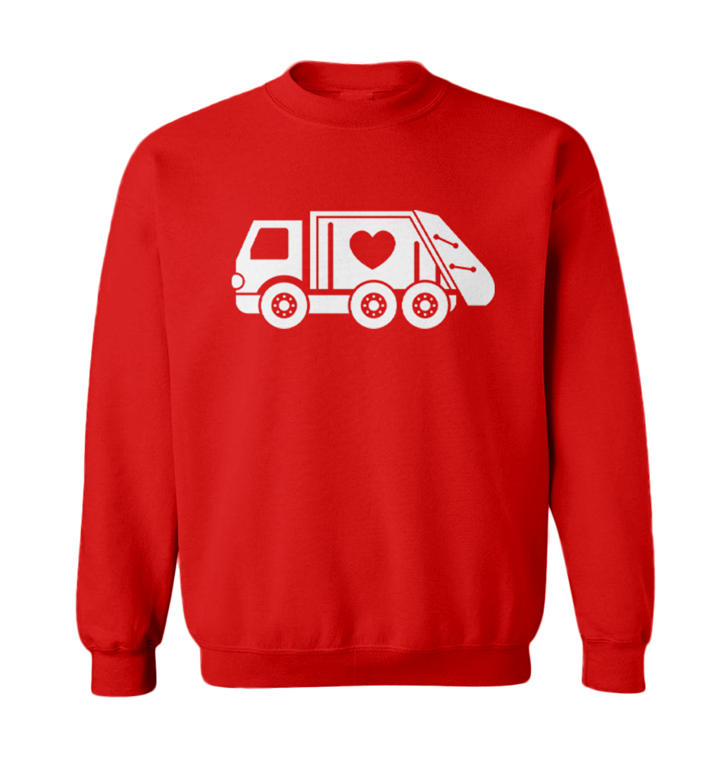 Valentine's Garbage Truck - Trash Heart Love Toddler Crewneck Sweater - Picture 7 of 8