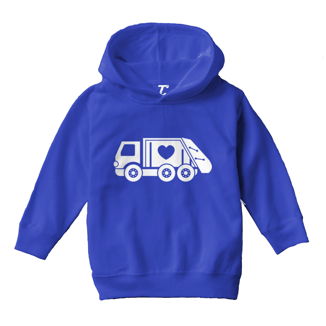 Valentine's Garbage Truck - Trash Heart Love Toddler/Youth Hoodie - Picture 11 of 12