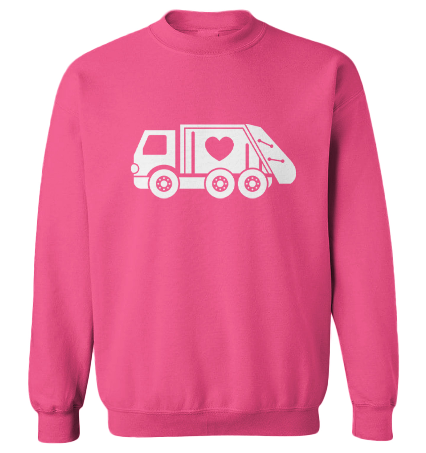 Valentine's Garbage Truck - Trash Heart Love Toddler Crewneck Sweater - Picture 6 of 8