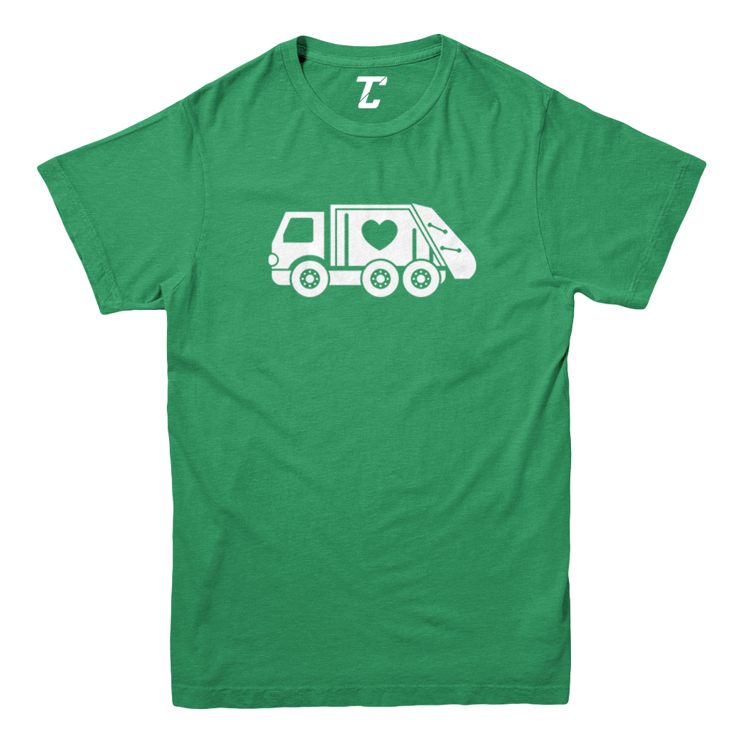 Valentine's Garbage Truck - Trash Heart Love Youth T-Shirt - Picture 4 of 20