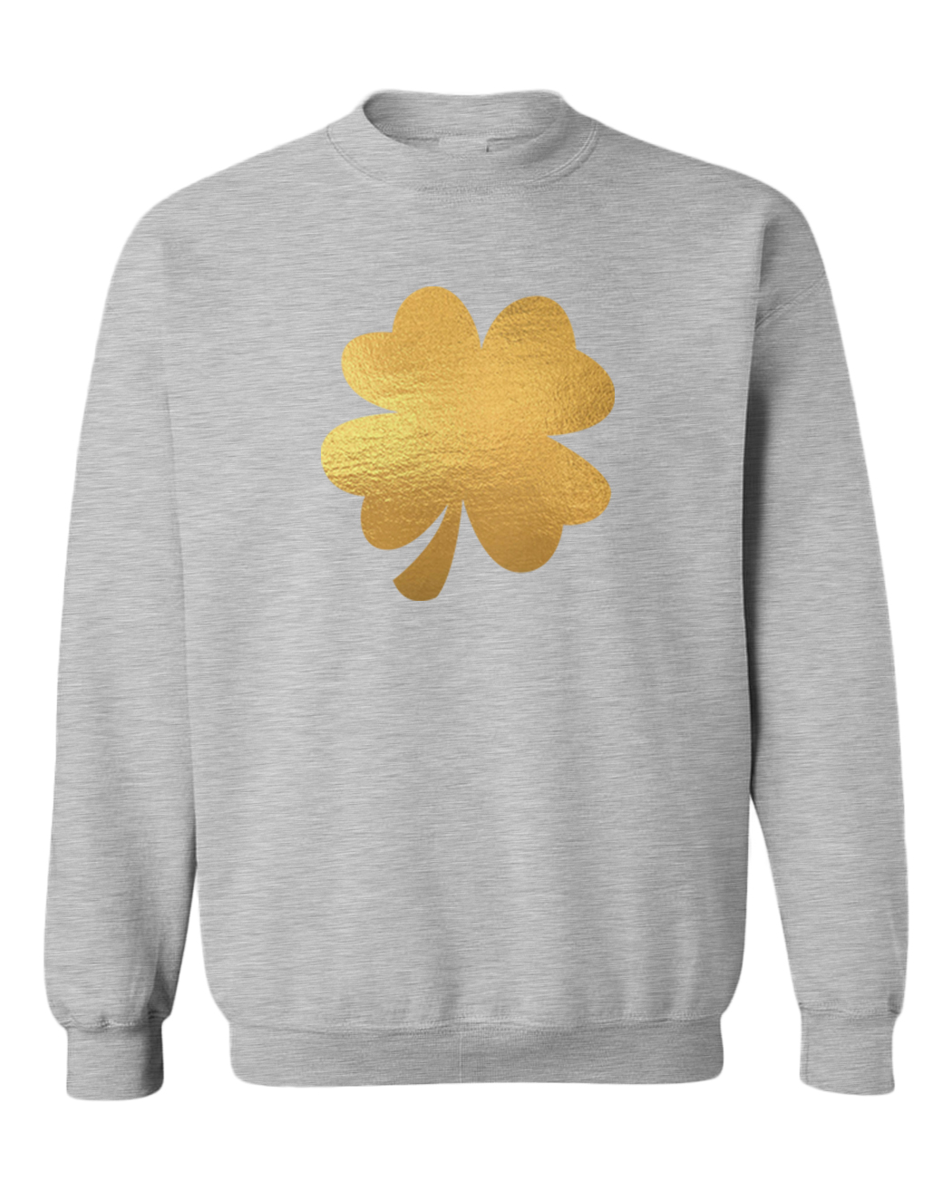 Gold Foil Four Leaf Clover - St. Patrick's Day Irish Toddler Crewneck Sweater - Picture 4 of 8