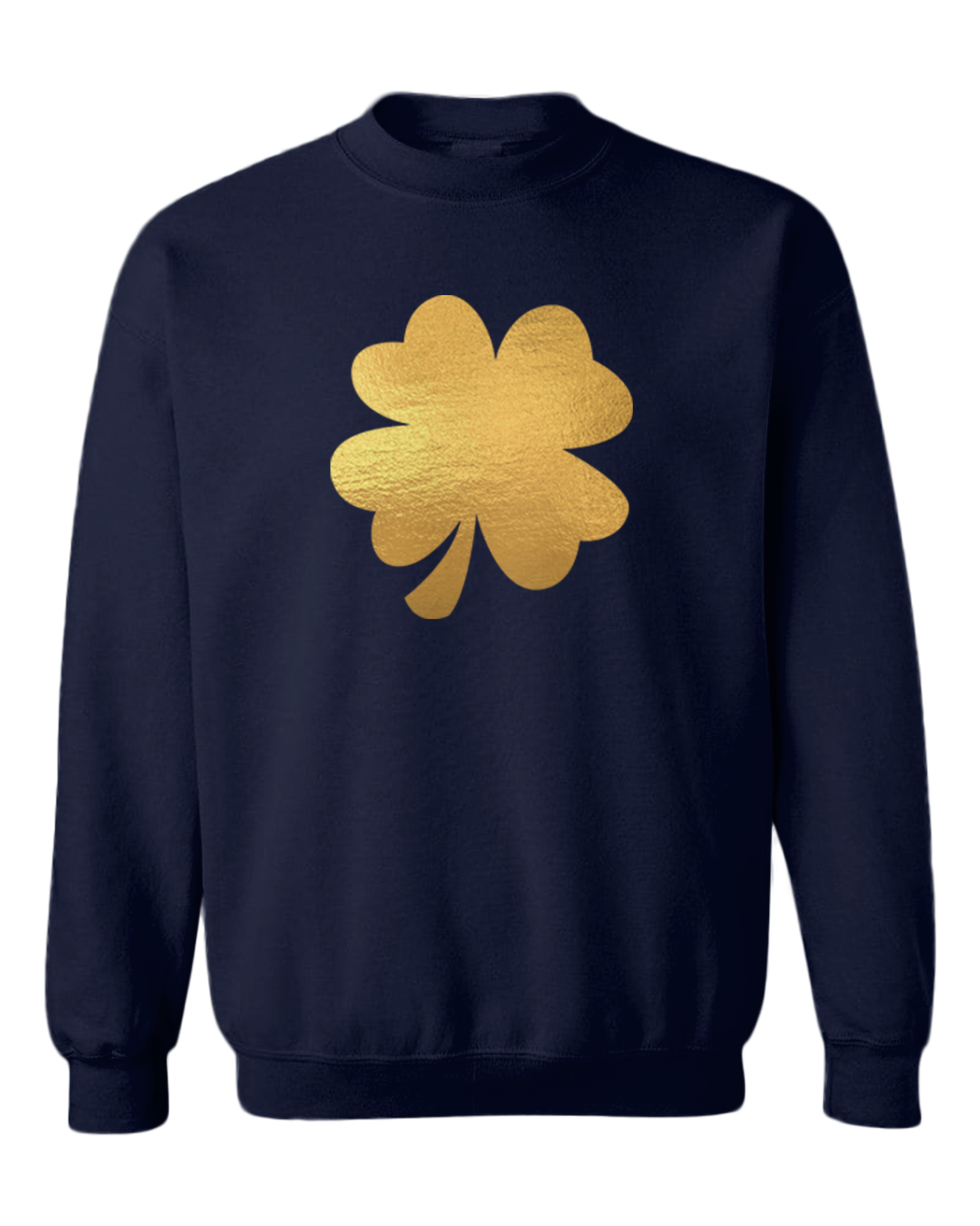 Gold Foil Four Leaf Clover - St. Patrick's Day Irish Toddler Crewneck Sweater - Picture 5 of 8