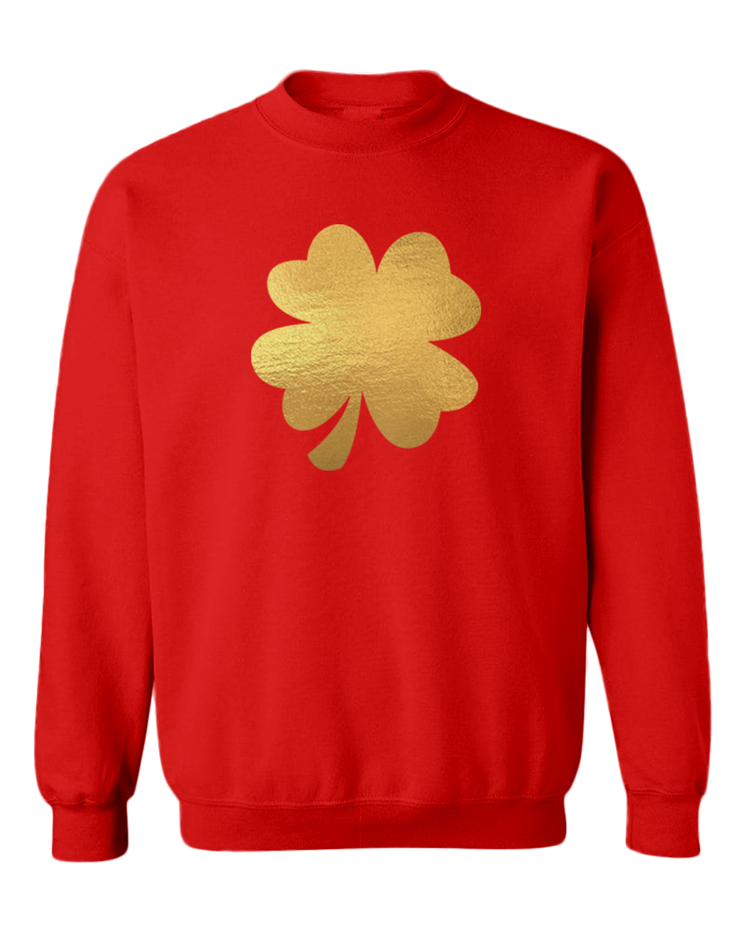 Gold Foil Four Leaf Clover - St. Patrick's Day Irish Toddler Crewneck Sweater - Picture 7 of 8
