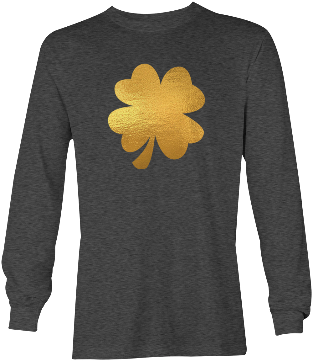 Gold Foil Four Leaf Clover - St. Patrick's Day Irish Youth T-Shirt - Picture 14 of 20