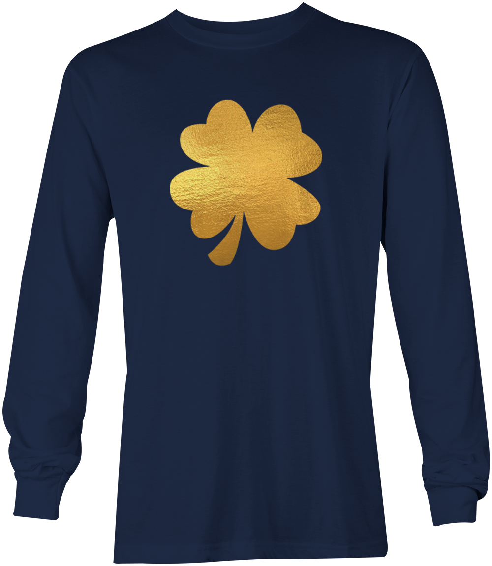 Gold Foil Four Leaf Clover - St. Patrick's Day Irish Youth T-Shirt - Picture 17 of 20