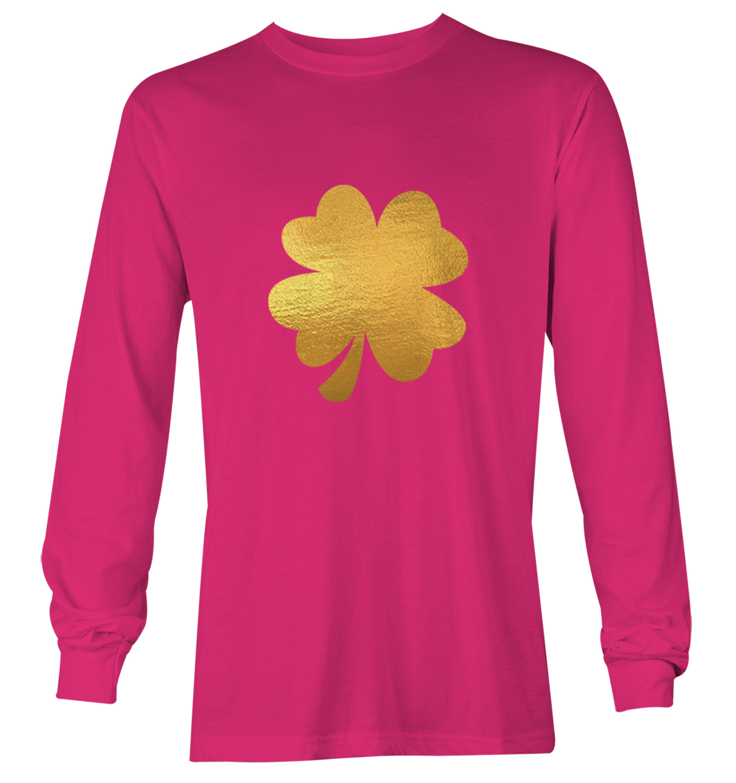 Gold Foil Four Leaf Clover - St. Patrick's Day Irish Youth T-Shirt - Picture 18 of 20