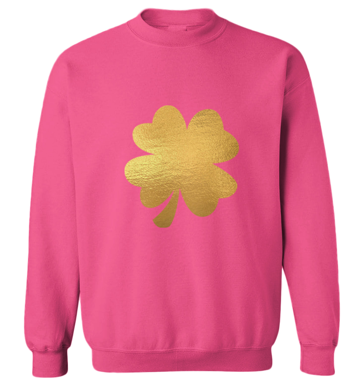 Gold Foil Four Leaf Clover - St. Patrick's Day Irish Toddler Crewneck Sweater - Picture 6 of 8