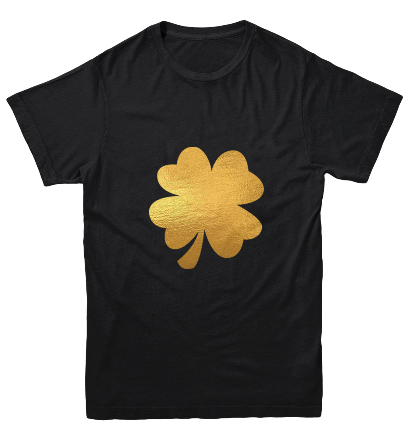 Gold Foil Four Leaf Clover - St. Patrick's Day Irish Youth T-Shirt - Picture 2 of 20