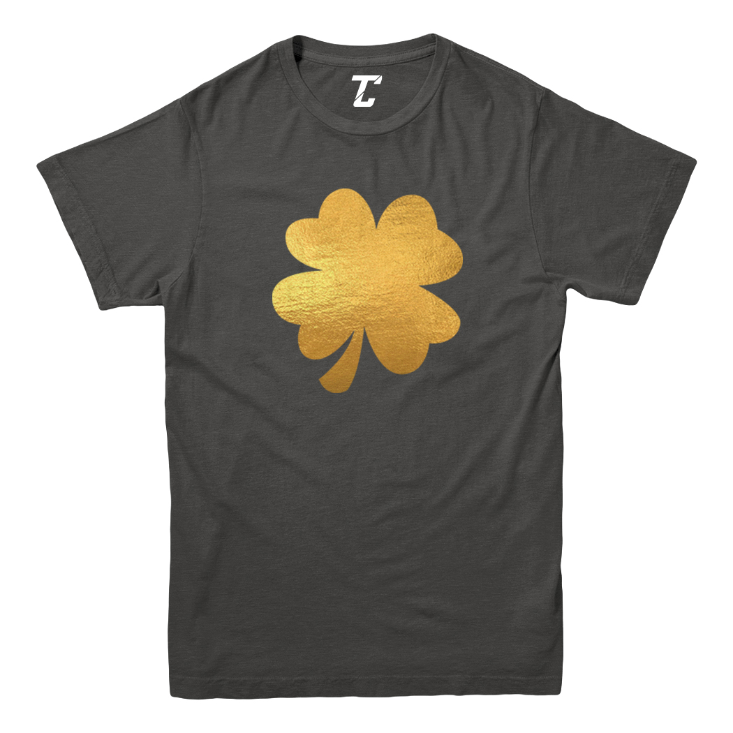 Gold Foil Four Leaf Clover - St. Patrick's Day Irish Youth T-Shirt - Picture 3 of 20