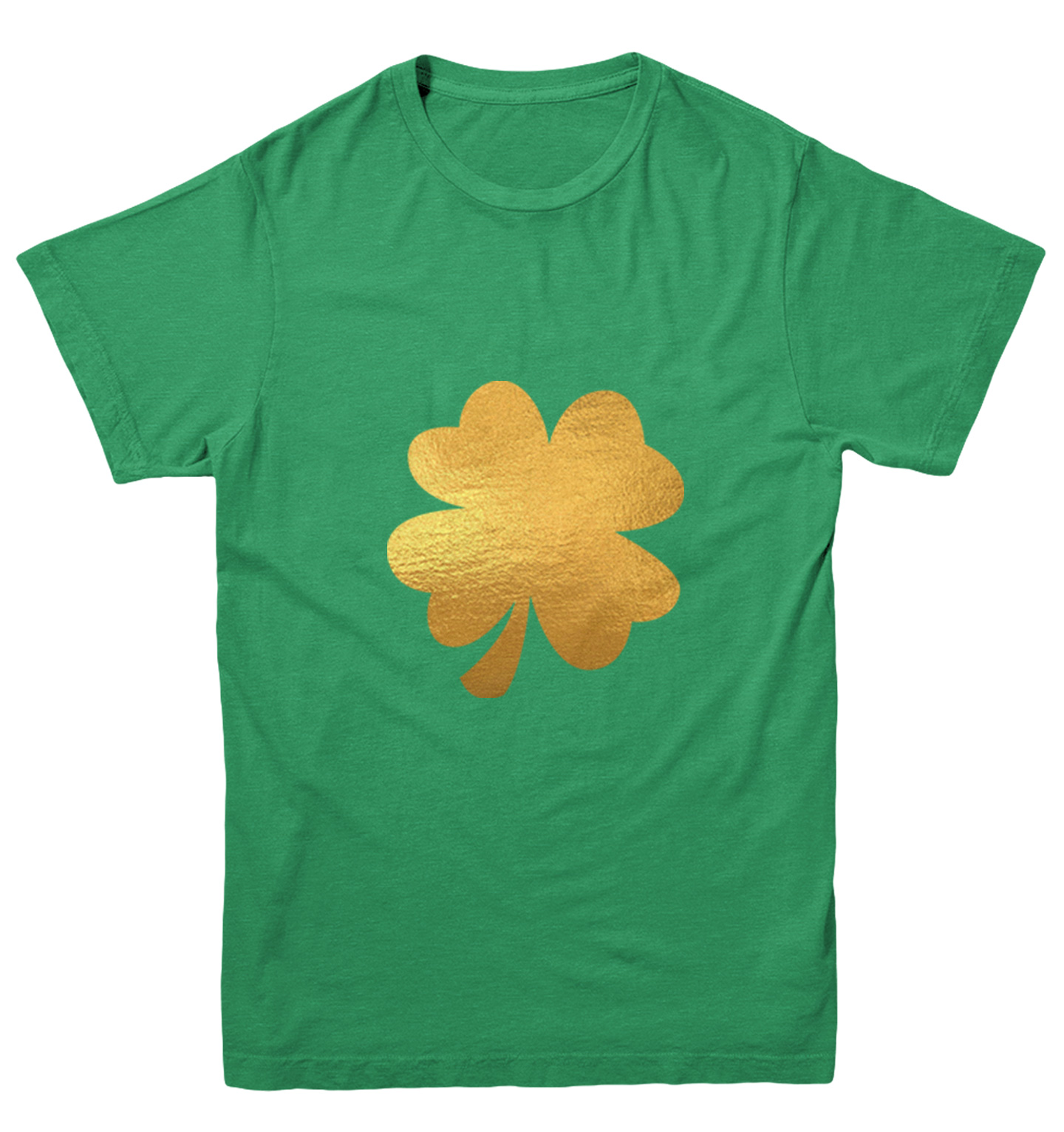 Gold Foil Four Leaf Clover - St. Patrick's Day Irish Youth T-Shirt - Picture 4 of 20