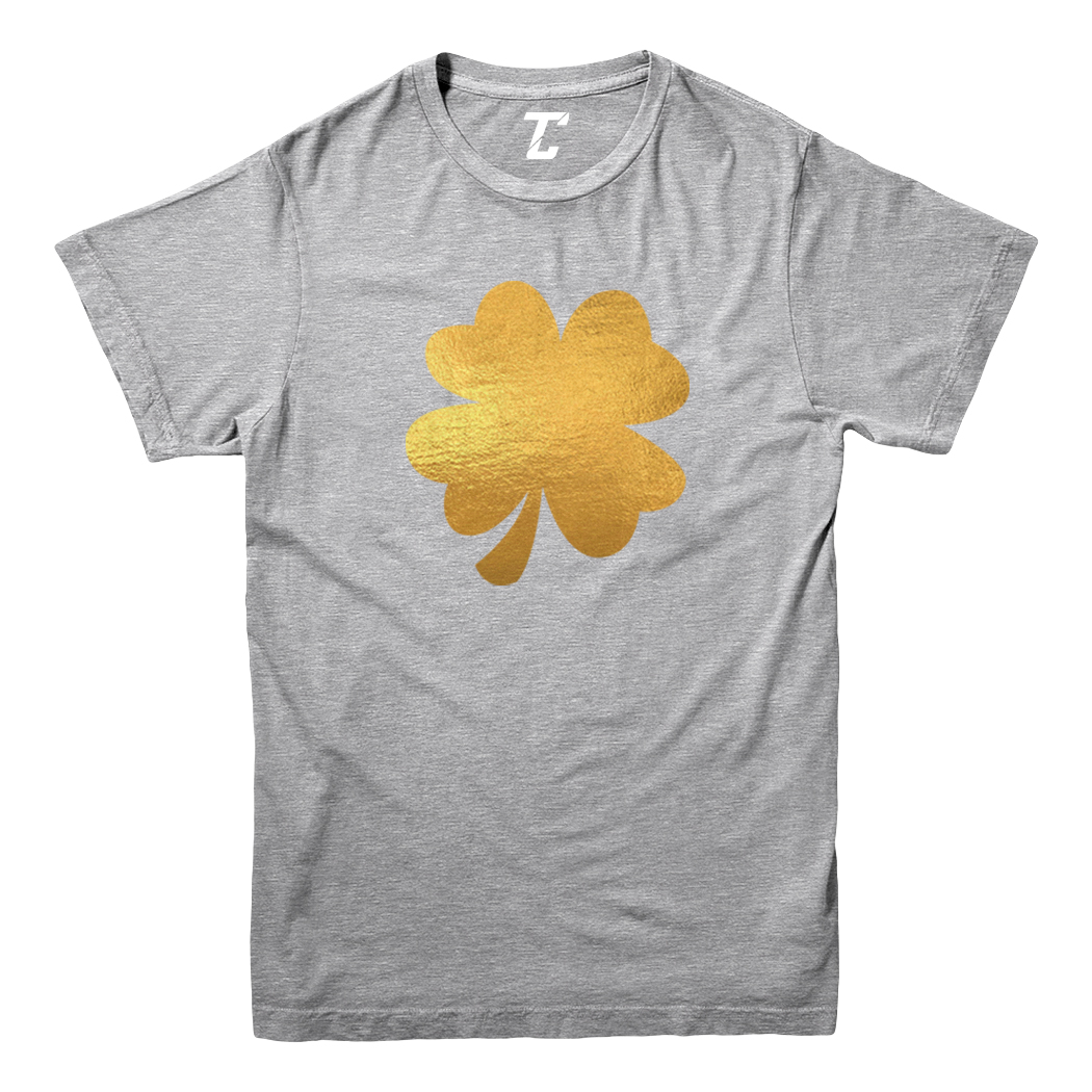 Gold Foil Four Leaf Clover - St. Patrick's Day Irish Youth T-Shirt - Picture 6 of 20