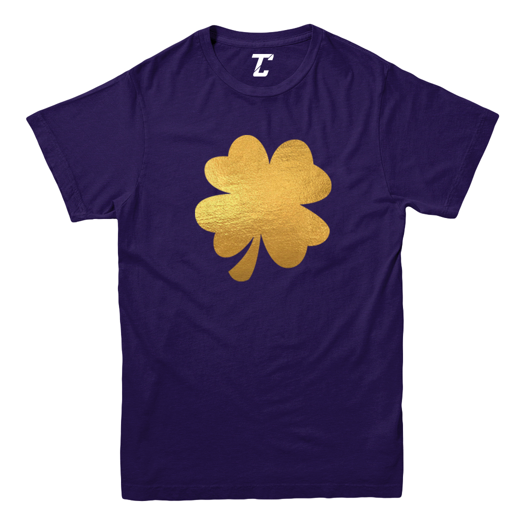Gold Foil Four Leaf Clover - St. Patrick's Day Irish Youth T-Shirt - Picture 10 of 20