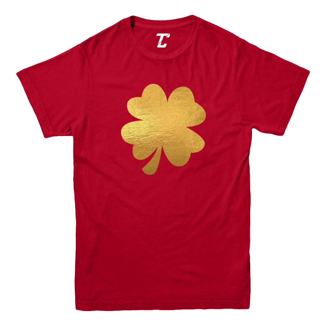 Gold Foil Four Leaf Clover - St. Patrick's Day Irish Youth T-Shirt - Picture 11 of 20