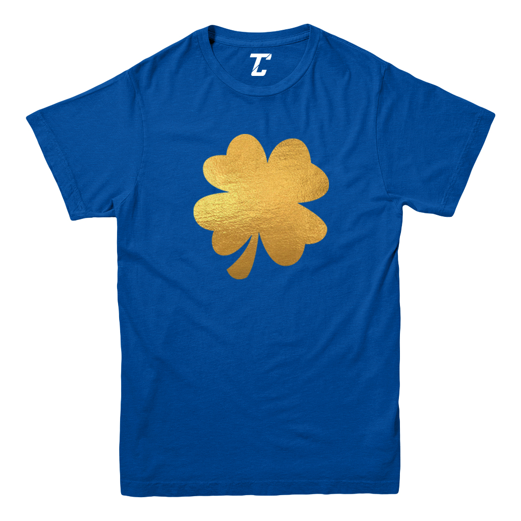 Gold Foil Four Leaf Clover - St. Patrick's Day Irish Youth T-Shirt - Picture 12 of 20